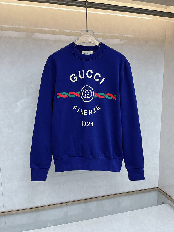 Back view of Gucci luxury clothing with logo-detail design