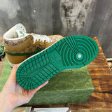 Gucci classic monochrome luxury sneakers view 4 retro runner design