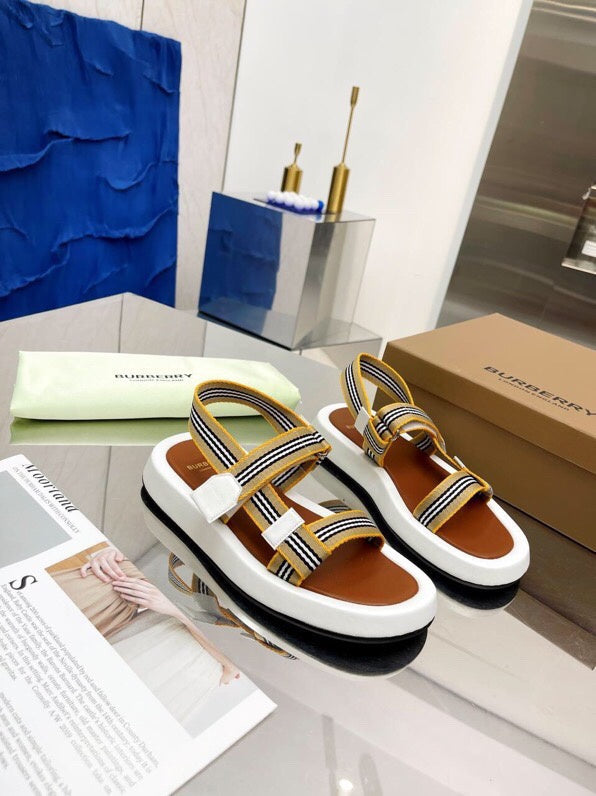 Burberry Tan Slip-On Sneakers - Angled View