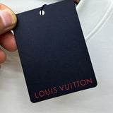 Close-up detail shot of Louis Vuitton luxury clothing with streetwear-inspired cut