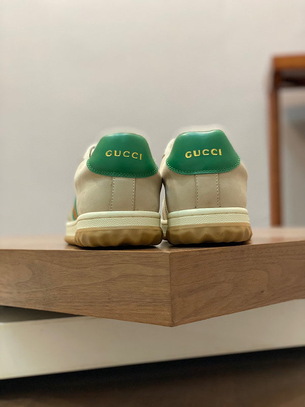 Gucci muted earth tones luxury sneakers view 8 everyday casual design