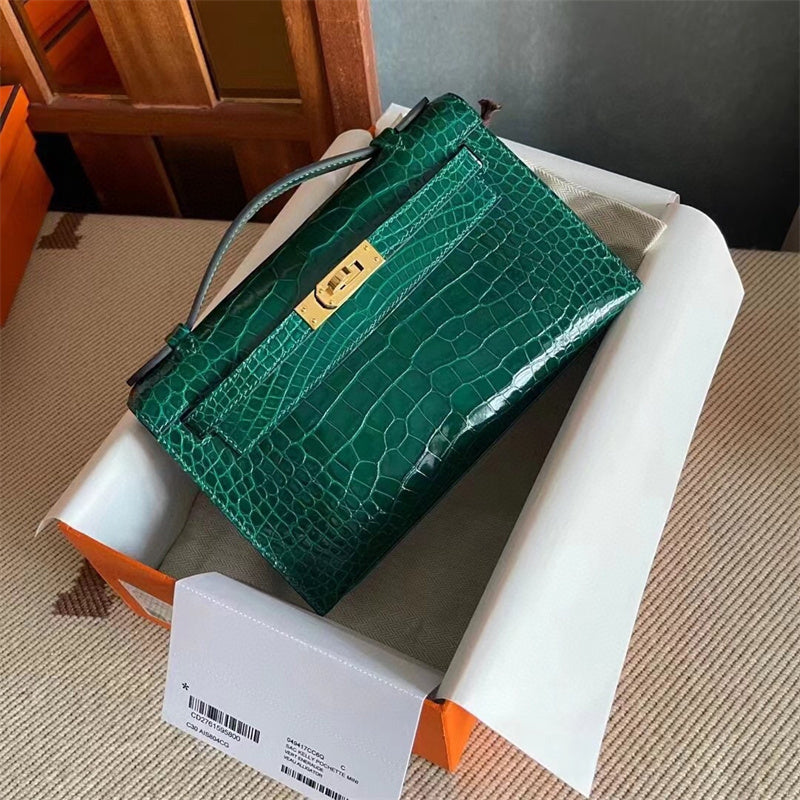 Elegant bag shown from front angle
