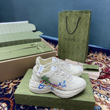 Gucci bold contrast luxury sneakers view 9 breathable knit upper