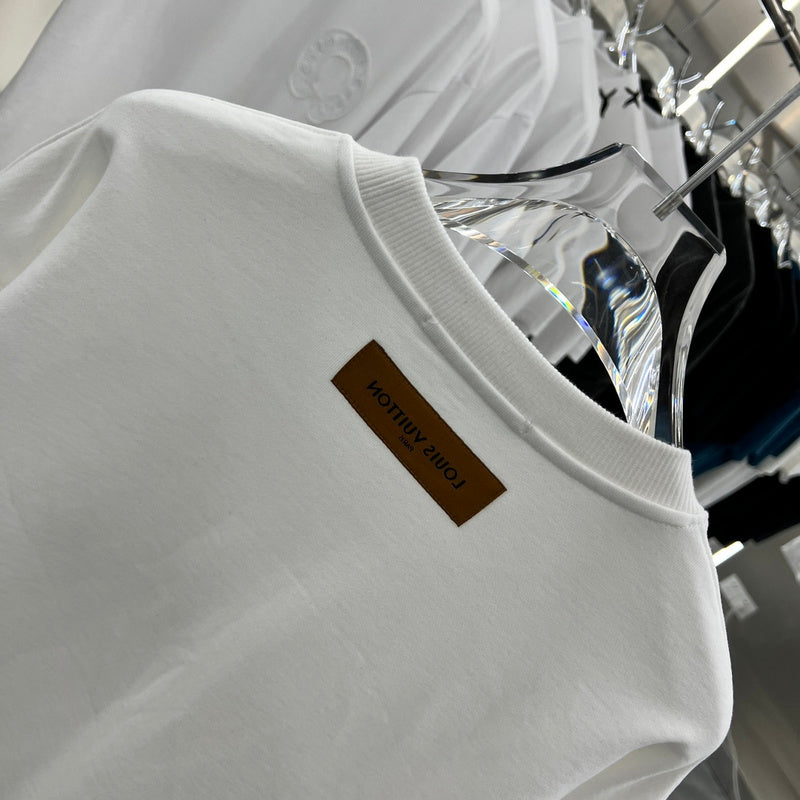Side profile of Louis Vuitton luxury clothing with relaxed-fit cut