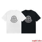 Back view of Moncler luxury clothing with logo-detail design