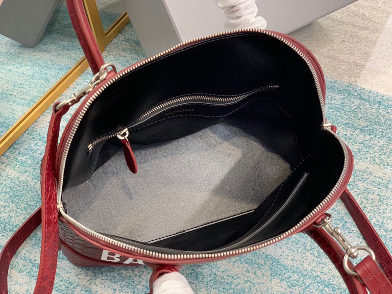 Bold Vegan Leather Handbag - Smooth Faux-Leather Exterior | Women's Designer-Inspired Purse #663 - product detail shot (image 10) of designer-inspired handbag