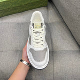 Gucci stone beige luxury sneakers view 10 padded collar comfort