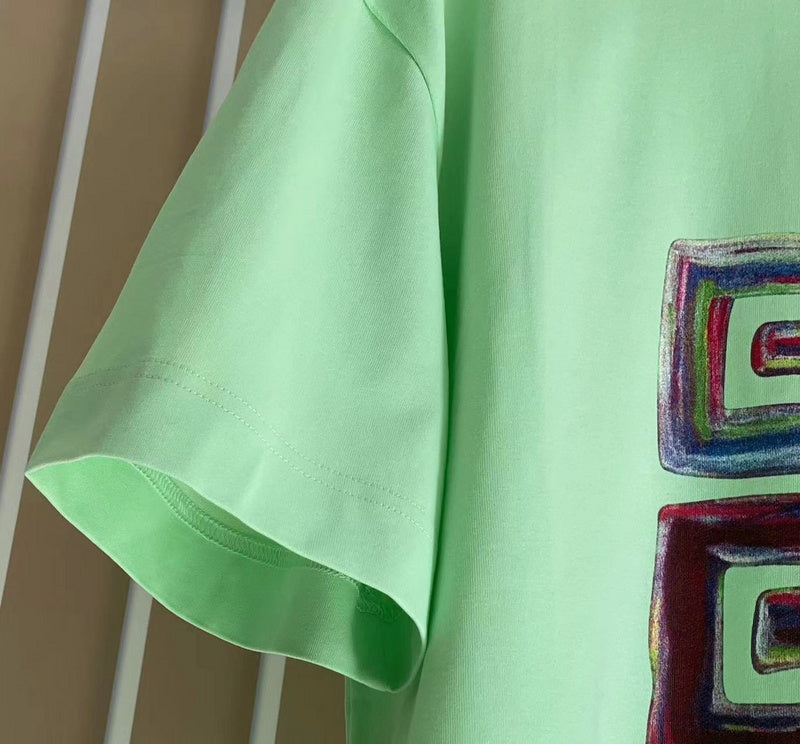 Flat lay presentation of Givenchy luxury clothing with logo-detail design