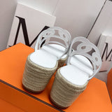 Hermès White Ankle Strap Heels - Detail Shot of Craftsmanship