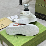 Gucci neutral cream luxury sneakers view 6 signature lace-up style