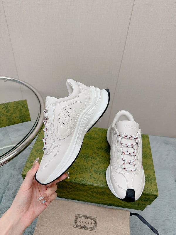 Gucci soft grey luxury sneakers view 10 classic court silhouette
