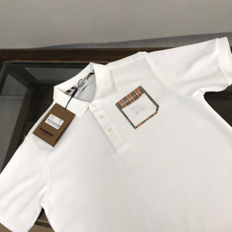 Close-up of Burberry t-shirt craftsmanship
