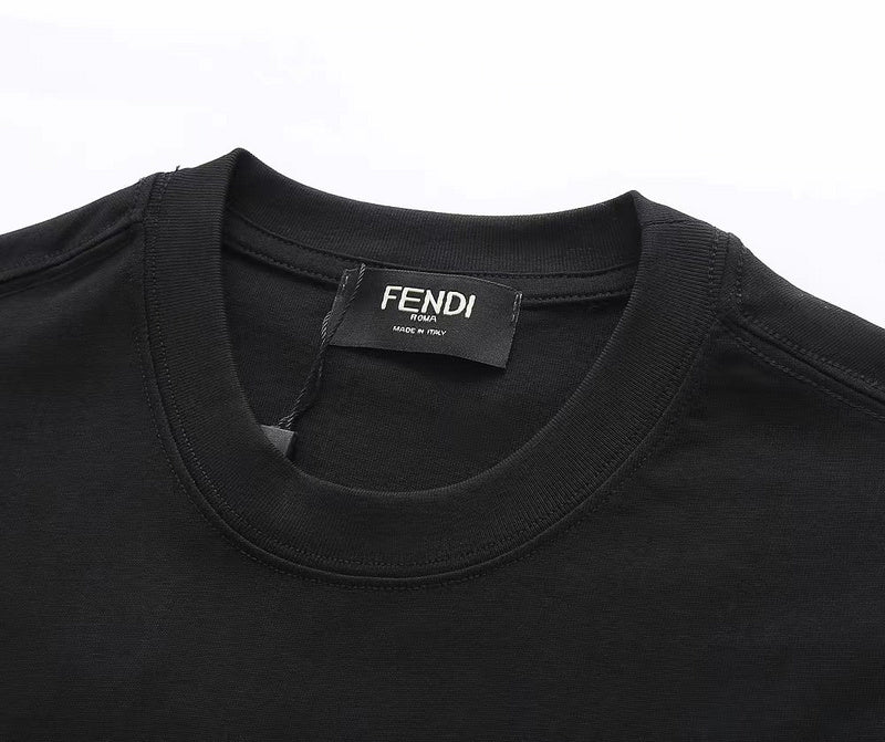 Full styled look of Louis Vuitton cotton t-shirt with monogram-inspired silhouette