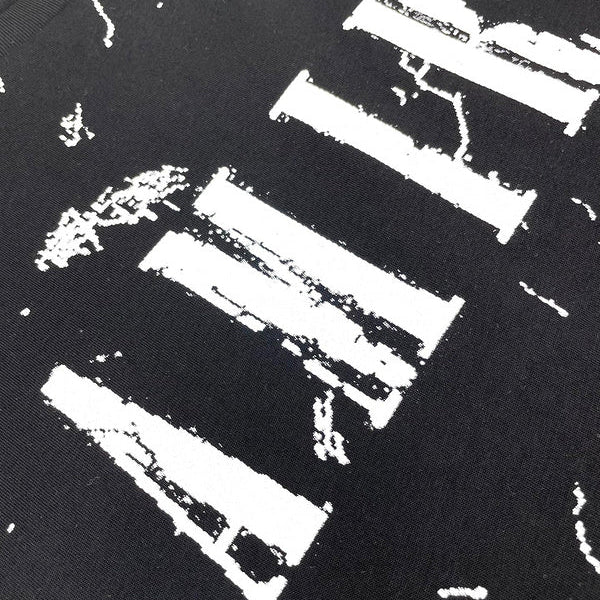Close-up of Amiri t-shirt craftsmanship