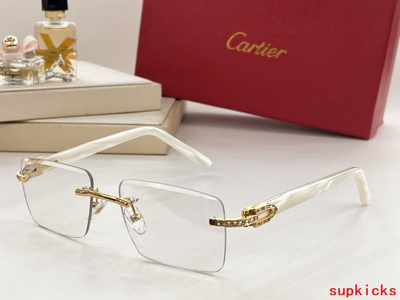 Angled view of Cartier unisex sunglasses