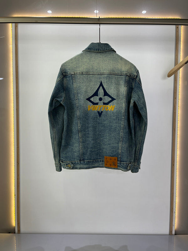 Back view of Louis Vuitton luxury clothing with streetwear-inspired cut
