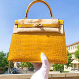 Close-up detail of streamlined bag design