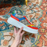 Gucci all-black luxury sneakers view 5 heritage-inspired look