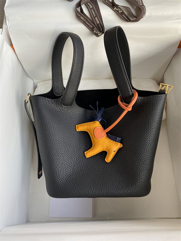 Close-up detail of sophisticated bag design