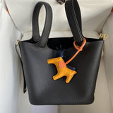 Close-up detail of sophisticated bag design