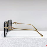 Close-up detail view of Louis Vuitton unisex sunglasses