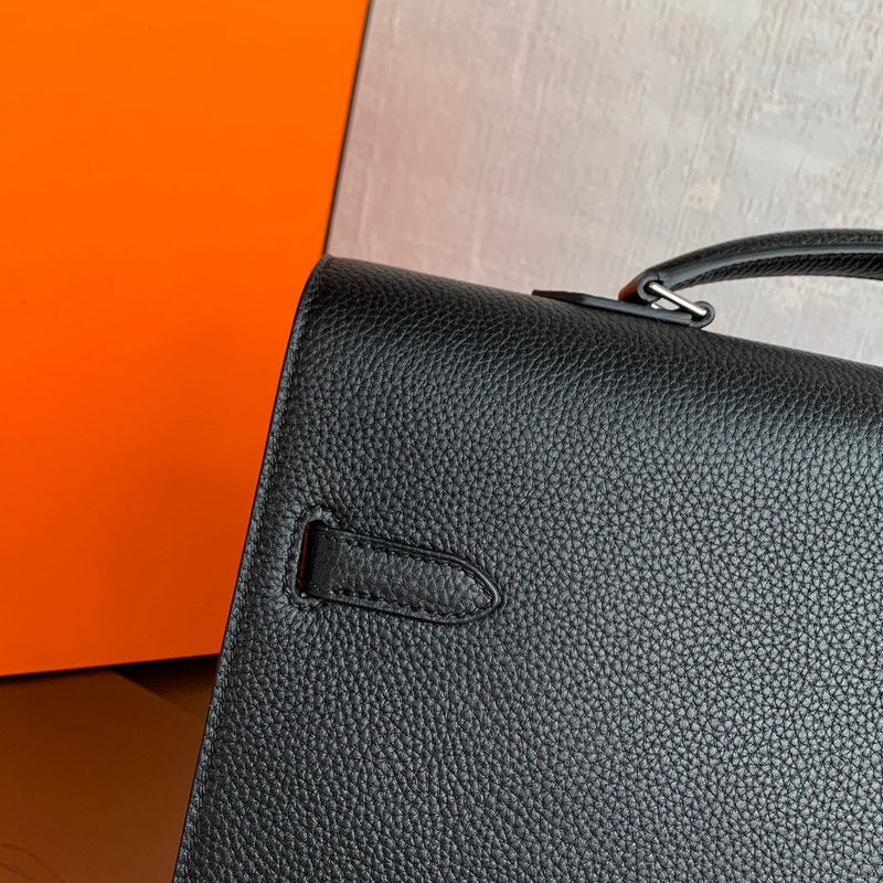 Poised bag shown from front angle