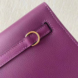 Side view of contemporary structured handbag