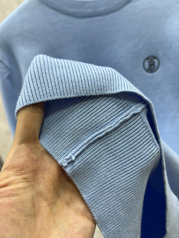 Close-up of Burberry designer clothing craftsmanship