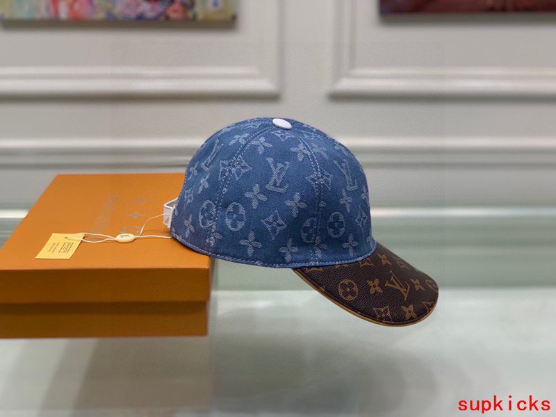 Close-up detail view of Louis Vuitton unisex cap