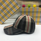 Close-up detail view of Burberry unisex cap