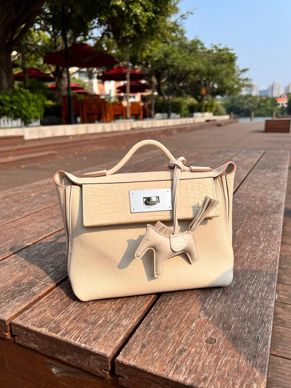 Close-up detail of contemporary bag design