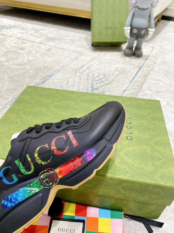 Gucci sneakers detailed view showing premium designer craftsmanship