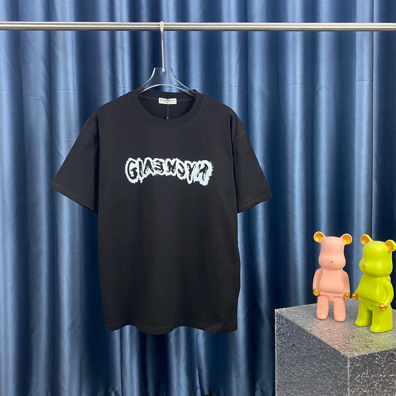 Front view of Givenchy luxury clothing with monogram-inspired silhouette