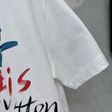 Close-up detail shot of Louis Vuitton cotton t-shirt with streetwear-inspired cut