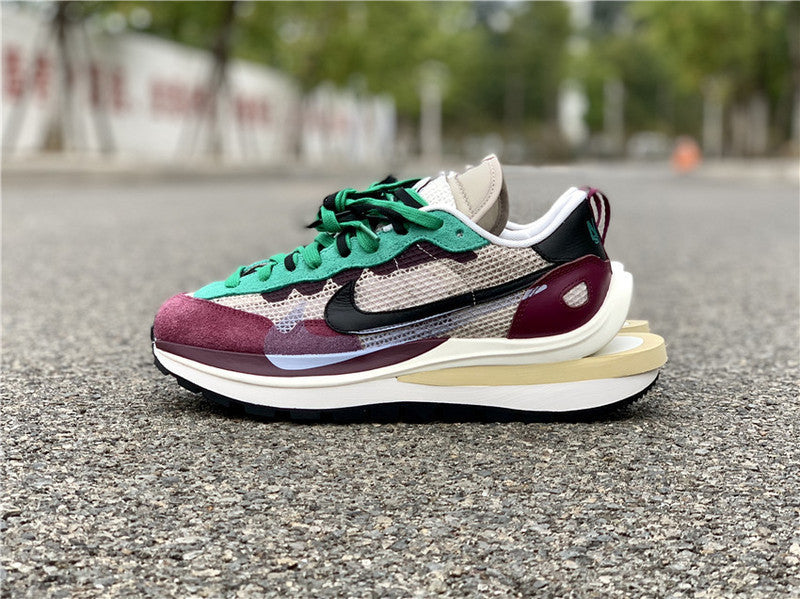 Side profile of Nike clean off-white sneakers bold athletic profile