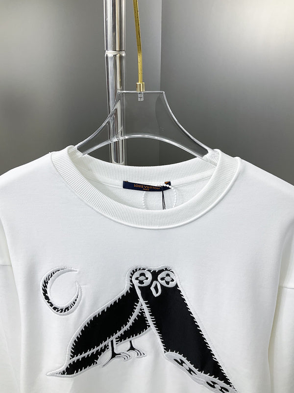 Close-up detail shot of Louis Vuitton luxury clothing with streetwear-inspired cut