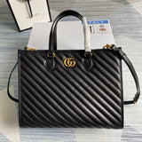 Side profile of structured chic women's handbag – women's luxury accessory