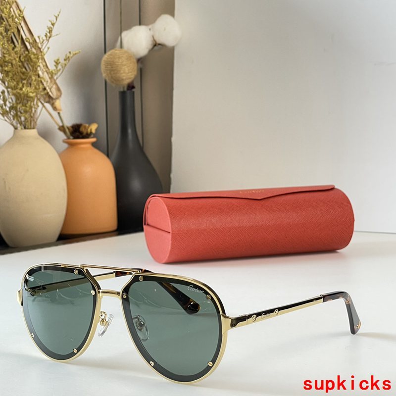 Close-up detail view of Cartier unisex sunglasses