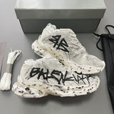 Balenciaga Grey Combat Boots - Detail Shot of Craftsmanship