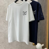Close-up detail shot of Louis Vuitton cotton t-shirt with everyday silhouette