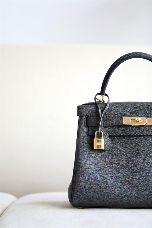 Close-up detail of understated bag design