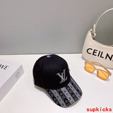 Close-up detail view of Louis Vuitton unisex cap