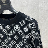 Full styled look of Louis Vuitton luxury clothing with logo-detail design