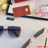 Close-up detail view of Cartier unisex sunglasses