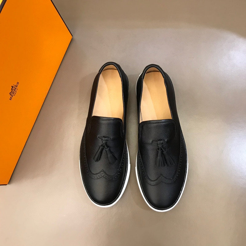 Hermès White Chunky Platform Sneakers - Back View
