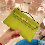Side view of smart structured handbag
