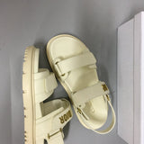 Dior Nude Chunky Platform Sneakers - Angled View