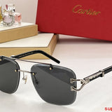 Close-up detail view of Cartier unisex sunglasses