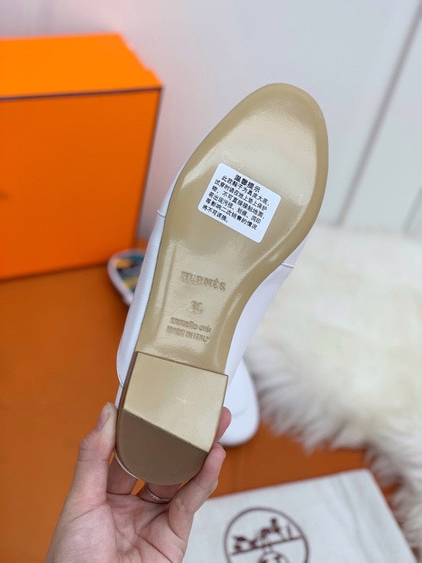 Hermès Black Loafer Flats - Sole Detail View