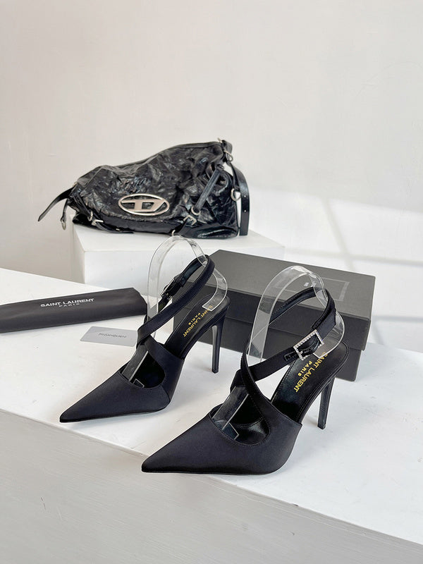 Saint Laurent luxury shoes detail shot